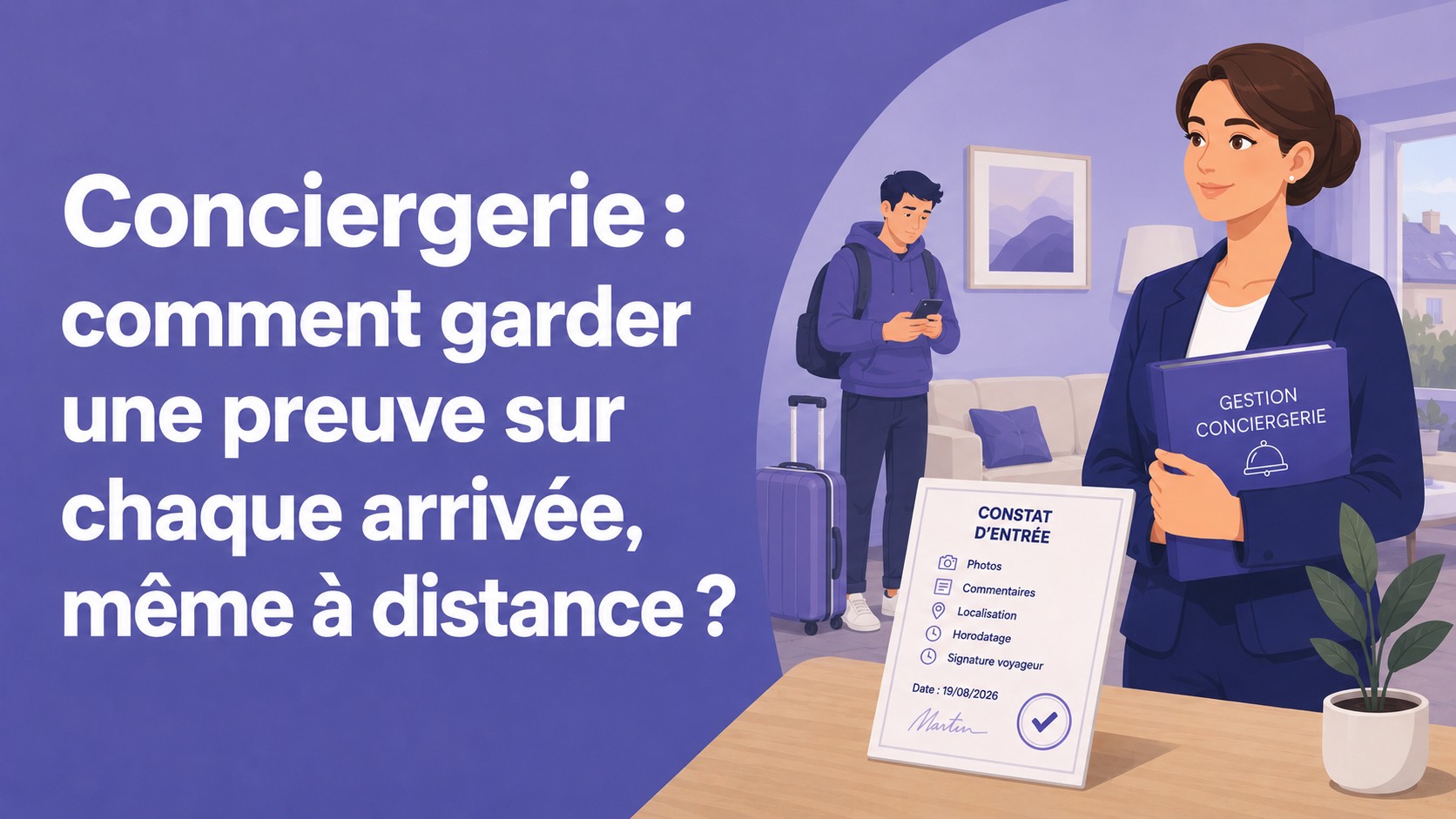 Conciergerie : comment garder une preuve sur chaque arrivée, même à distance ?