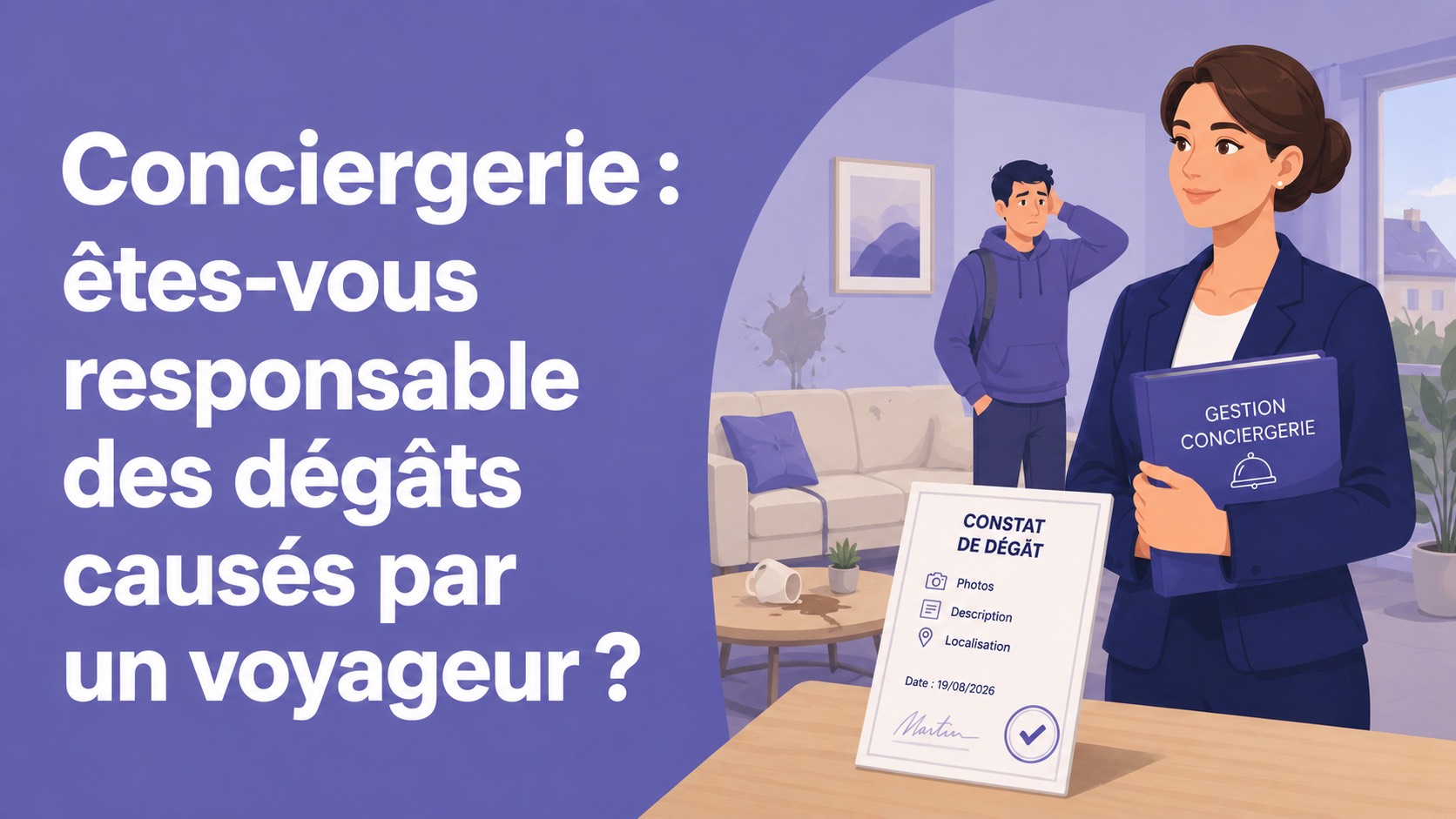 Conciergerie : êtes-vous responsable des dégâts causés par un voyageur ?
